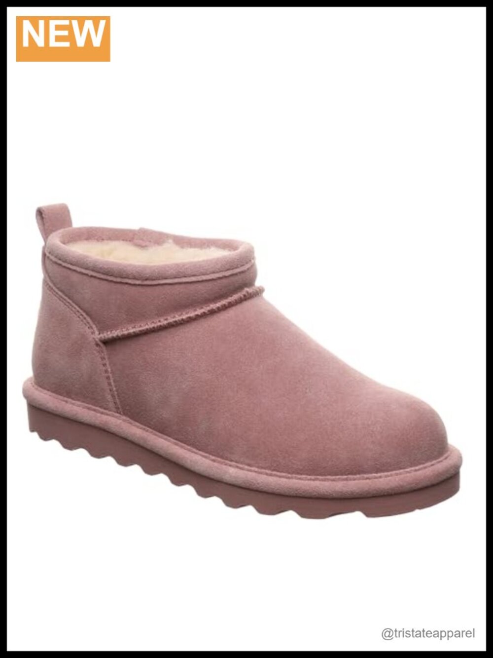 Bearpaw Super Shorty Boots - Suede Ankle Boots, Wool Blend Lining, Water